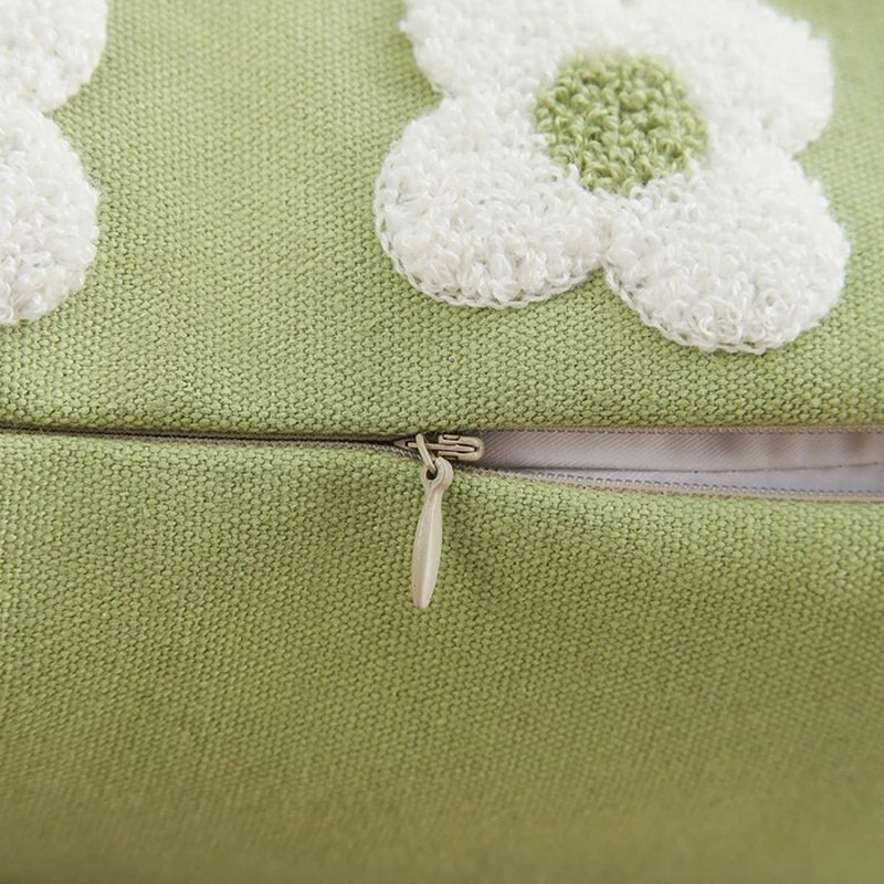 Floral Daisy Cushion Cover fabric detail