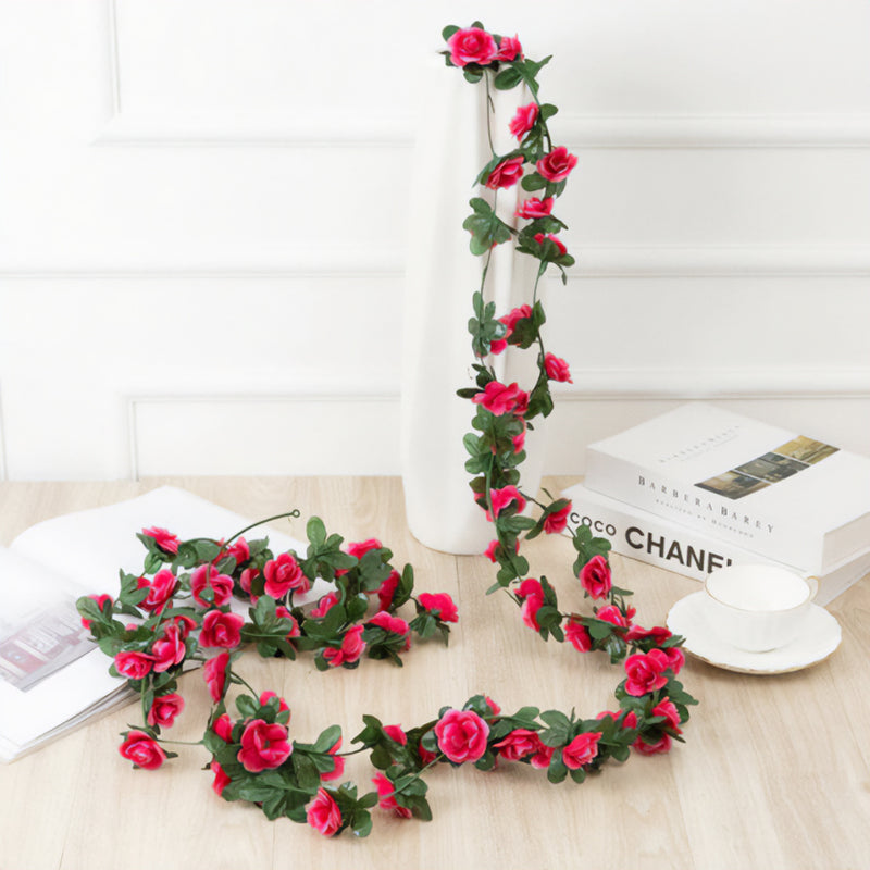 hanging rose garland - pink