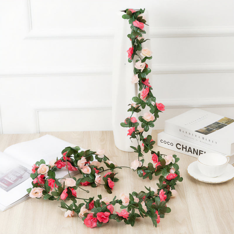 hanging rose garland - pink mix 2