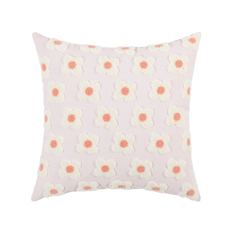 Floral Daisy Cushion Cover - pink