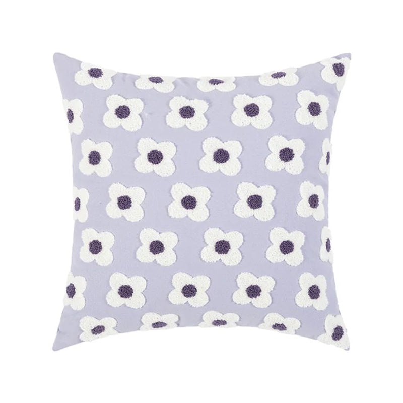 Floral Daisy Cushion Cover purple
