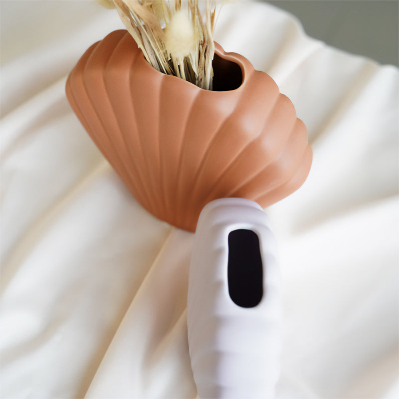 Danish pastel seashell vase 